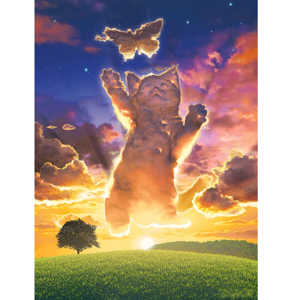 Cloud Cat Simple Pattern Diamond Painting