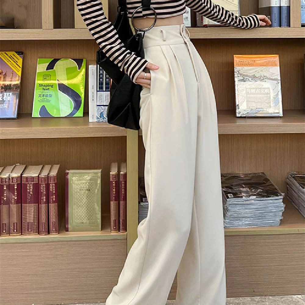 Women's Spring And Autumn Fashion Personality Wide Leg Pants