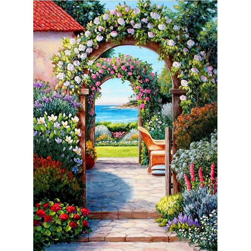 Entrance Hallway Watercolor Horse Diamond Painting