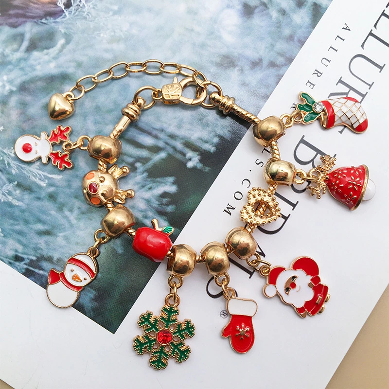 Children's Handmade Crystal Beads Alloy Bracelet Diy