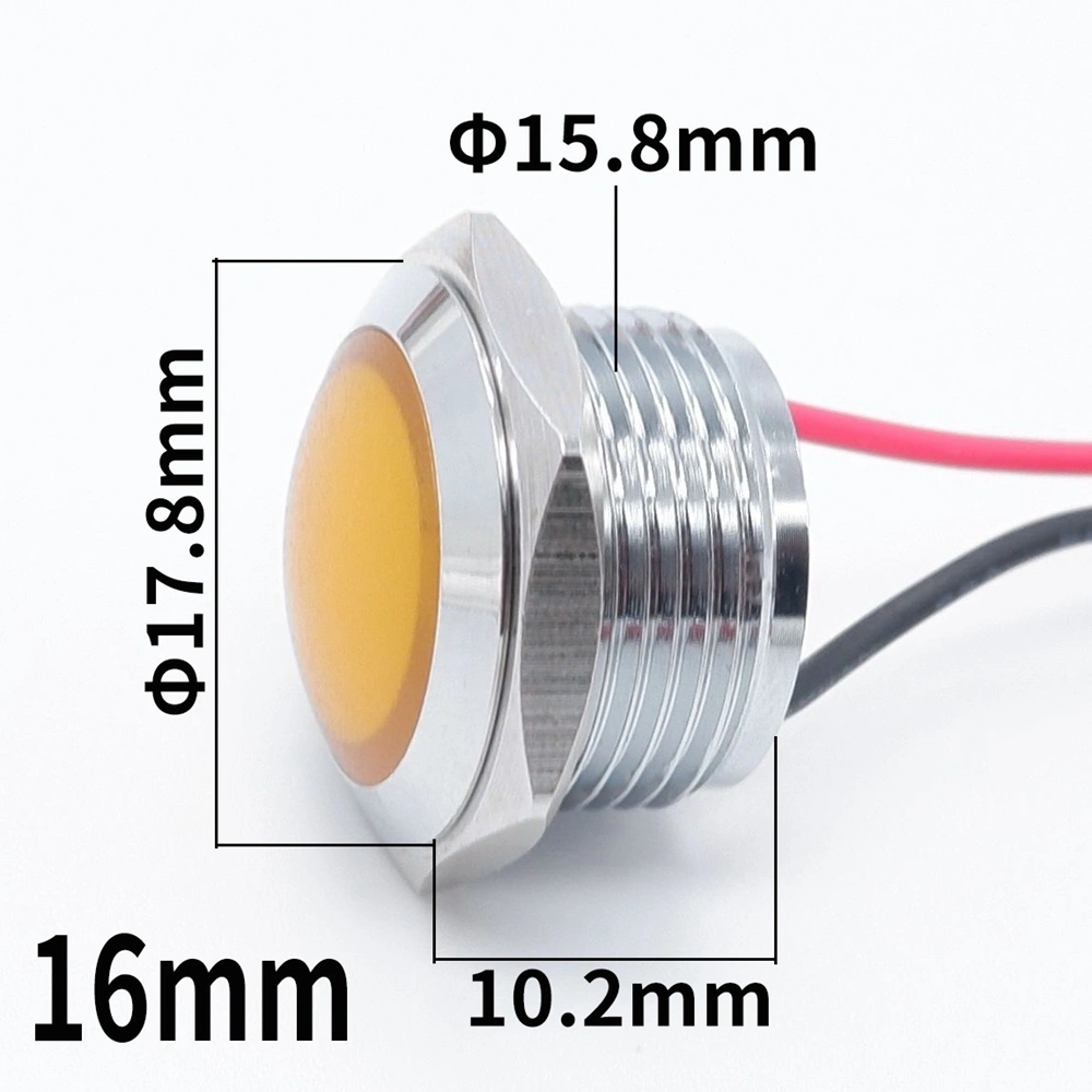 Metal Power Indicator Red Green Yellow Signal Light