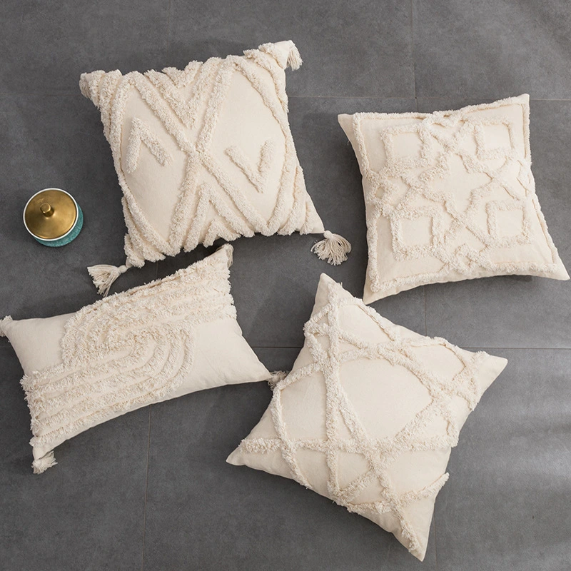 Ins Sofa Cushion Tassel Cushion Set