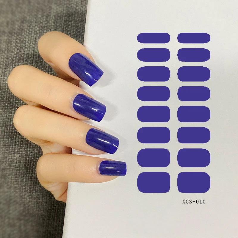 Women's Fashion Solid Color Nail Art Stickers