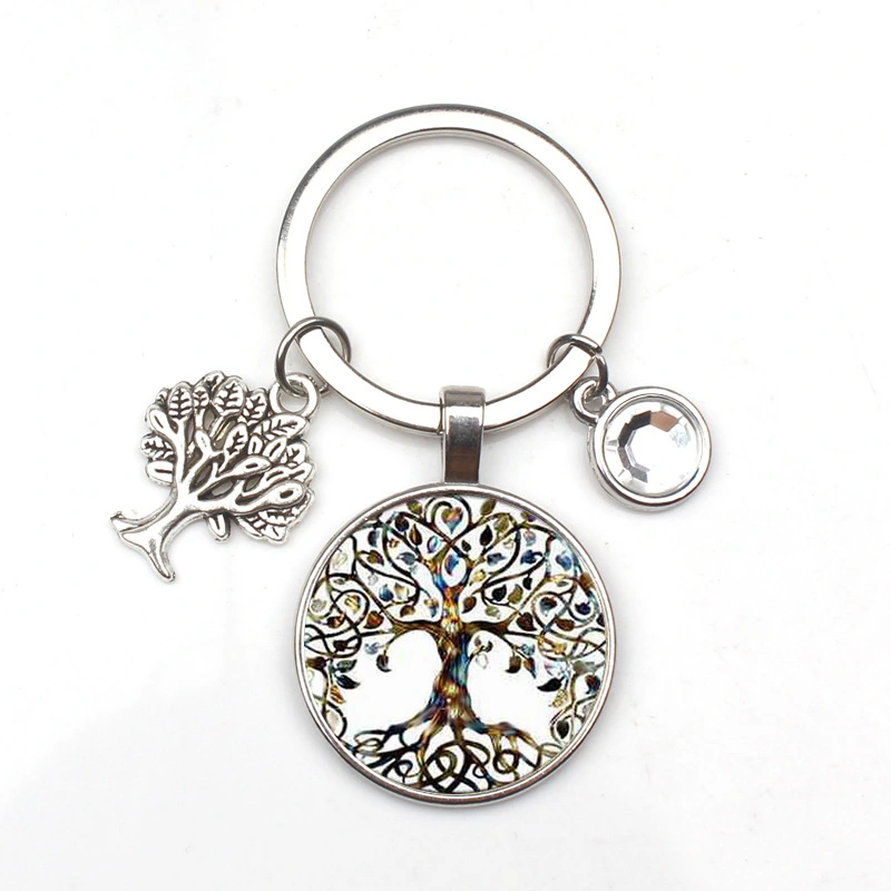 Crystal Stone Tree Of Life Statement Keychain Souvenir