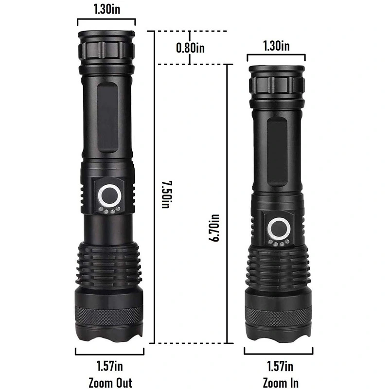 XHP50 Bright Bright Flashlight Aluminum Alloy