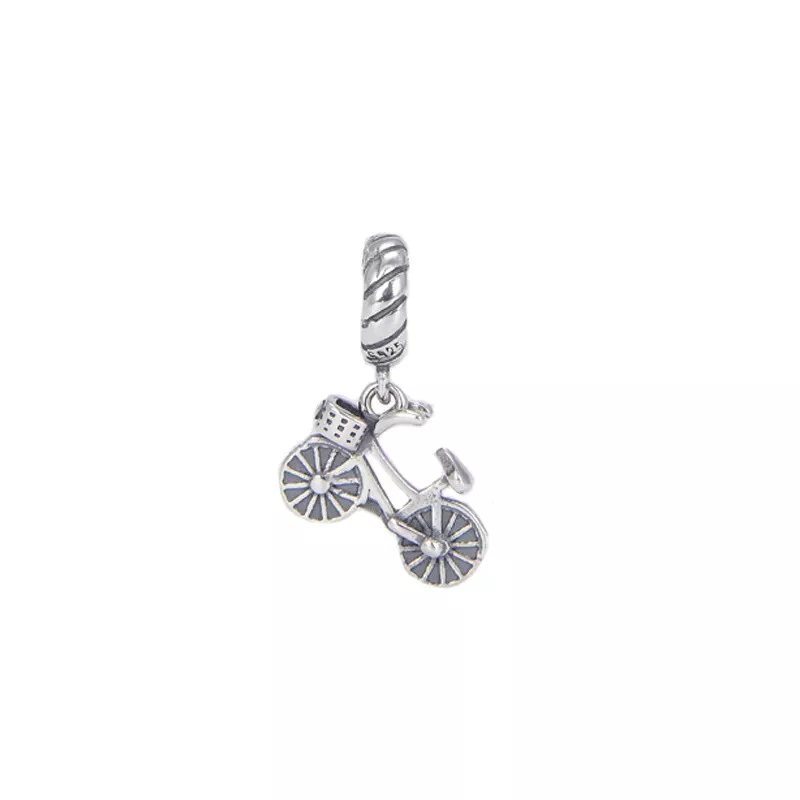 Cycolinks Sterling Silver Bicycle Basket Charm