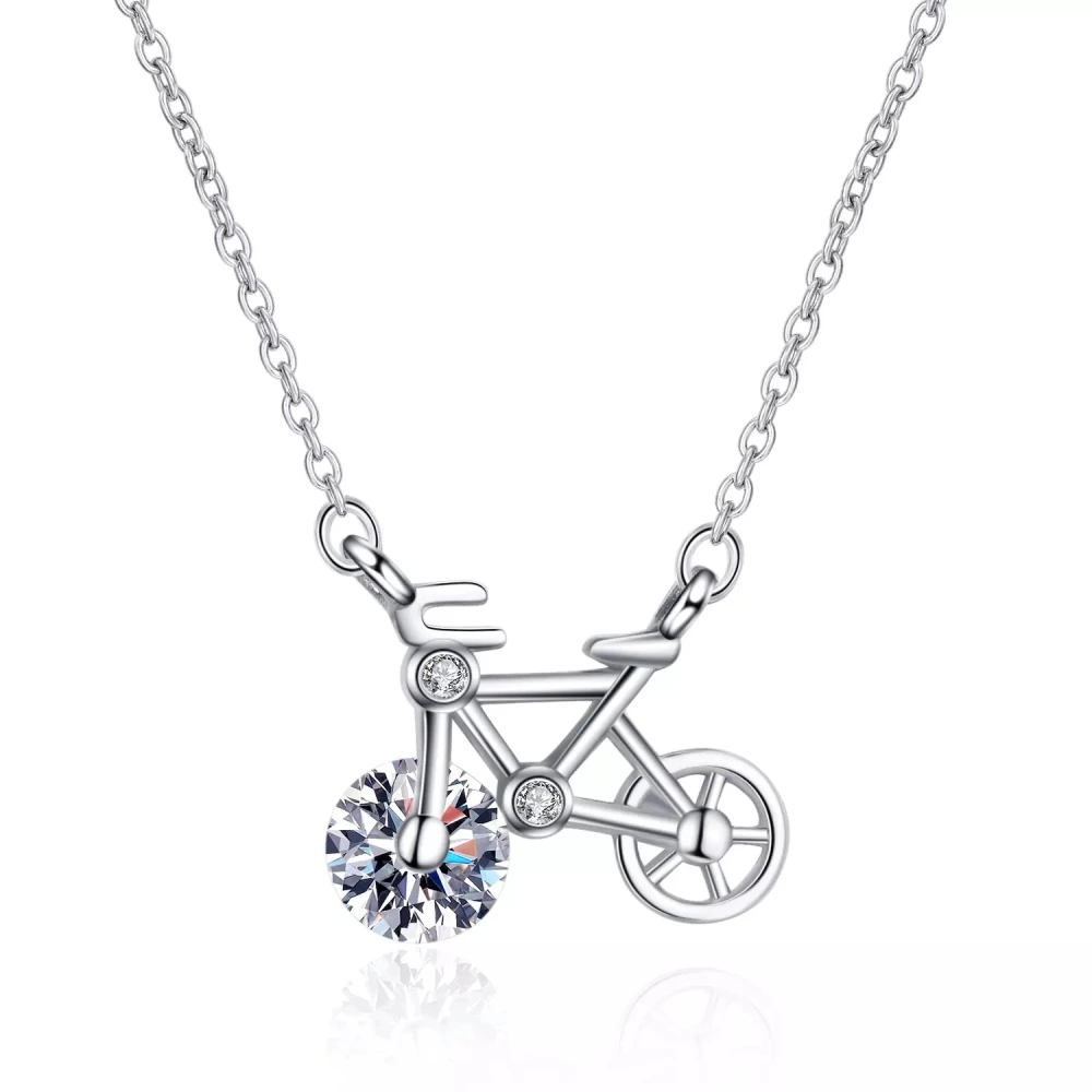 Cycolinks Bicycle Zircon Pendant Necklace