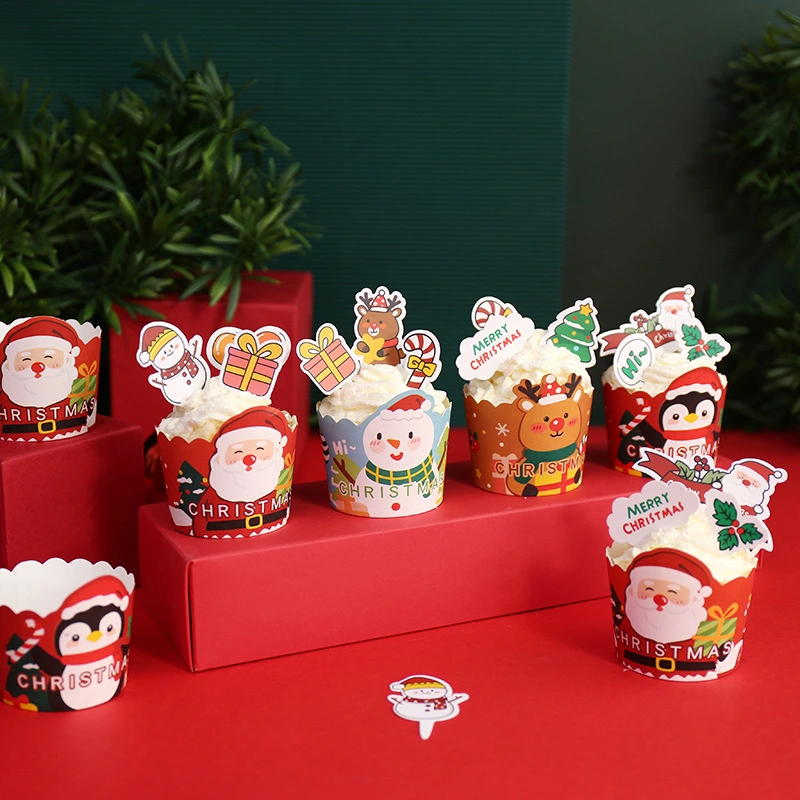 Cartoon Christmas Cupcake Decoration Plug-in