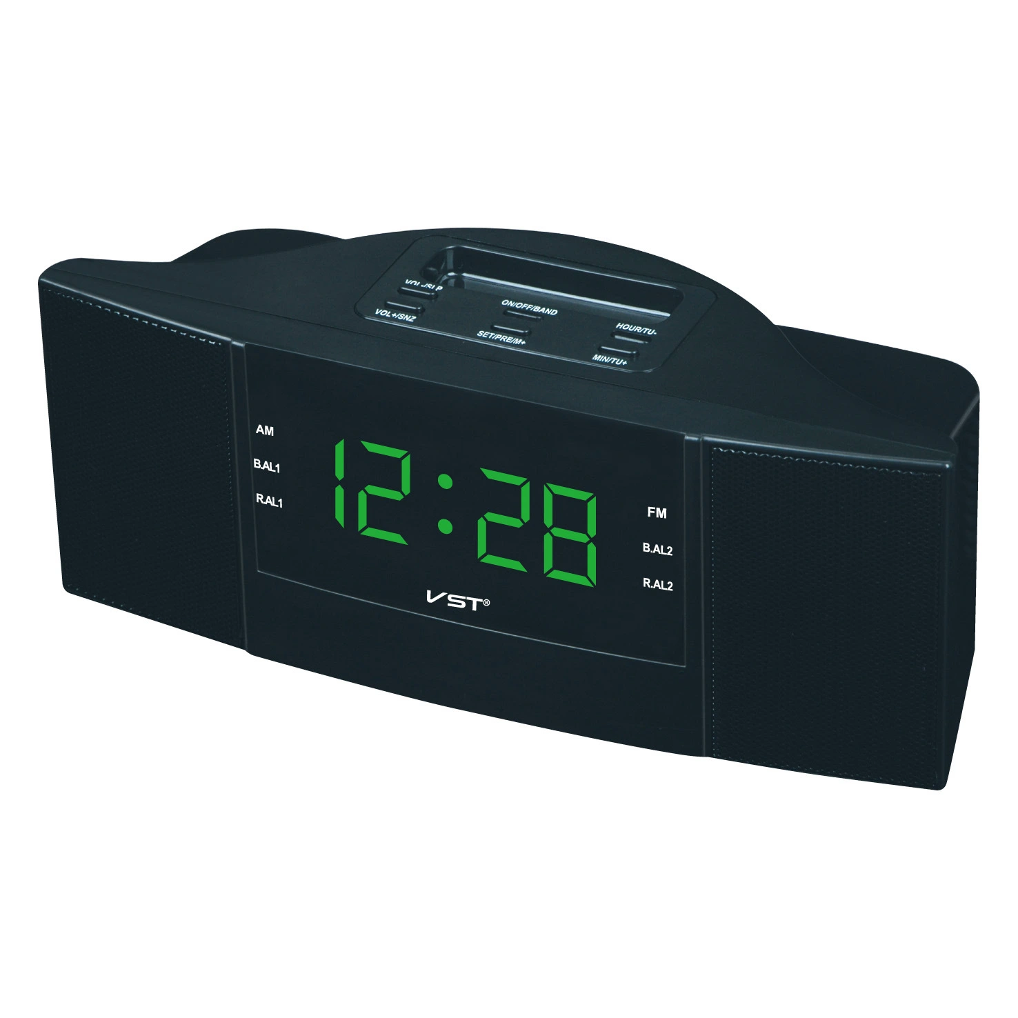 LED Clock With AM And FM Channel Radio
