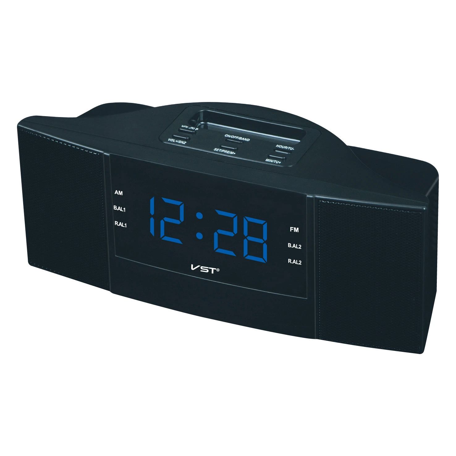 LED Clock With AM And FM Channel Radio