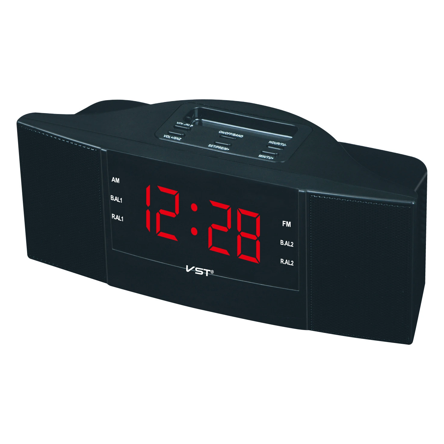 LED Clock With AM And FM Channel Radio