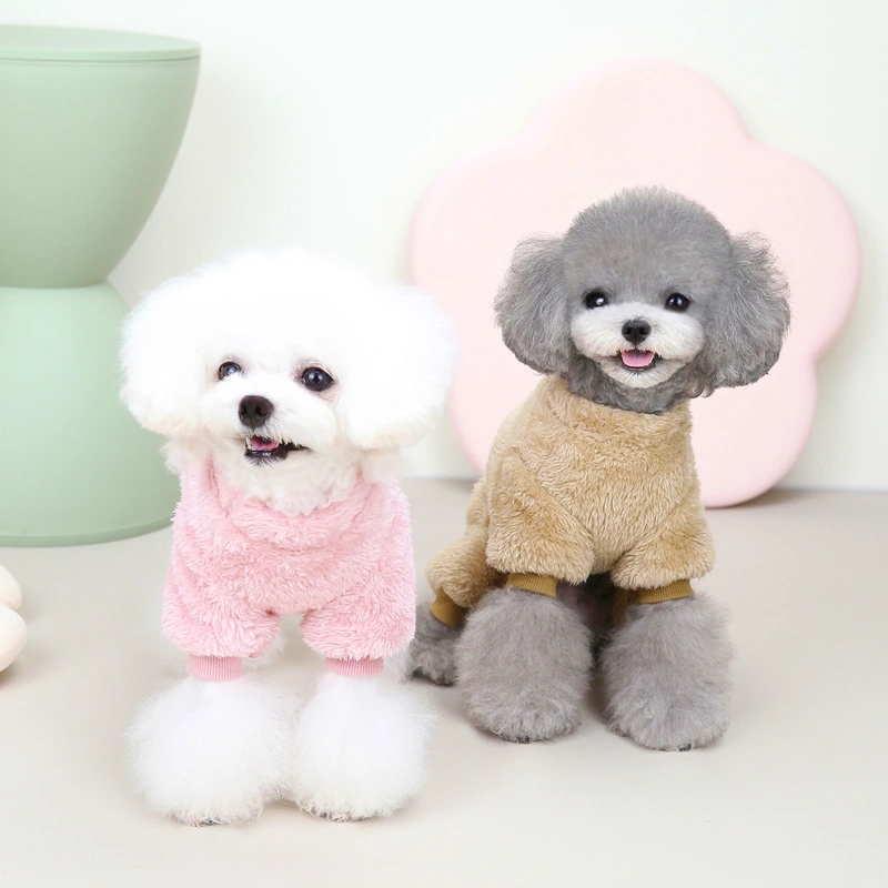 Pet Clothes Dog New Tricolor Pull Loop Four Leg Sweater