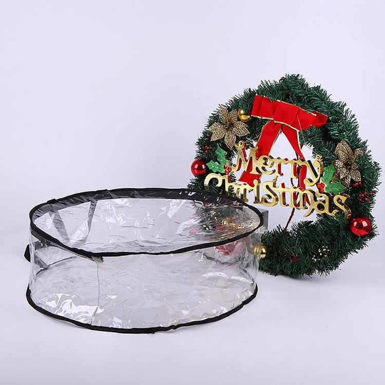 Round Pvc Transparent Gift Bag For Christmas