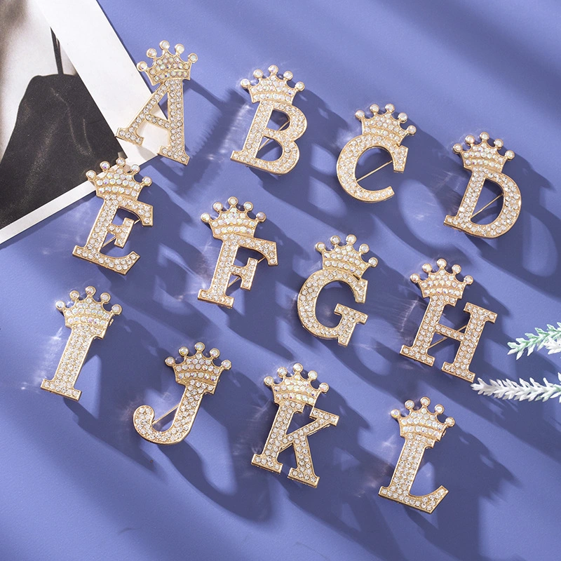 Fashion English Letter Brooch Creative Clothing Accessories