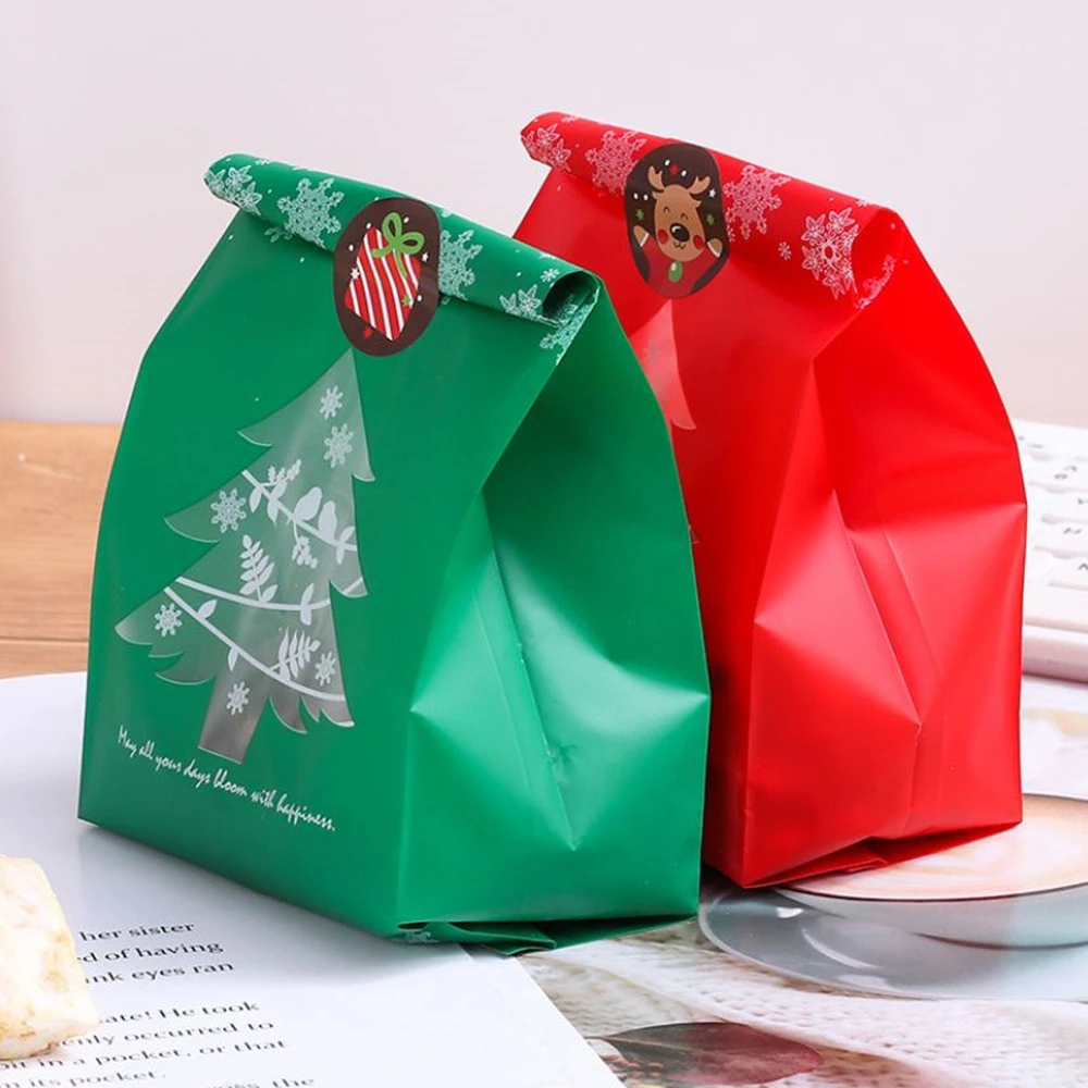 Frosted Gift Christmas Tree Packaging Bag Candy Bag Middle Seal