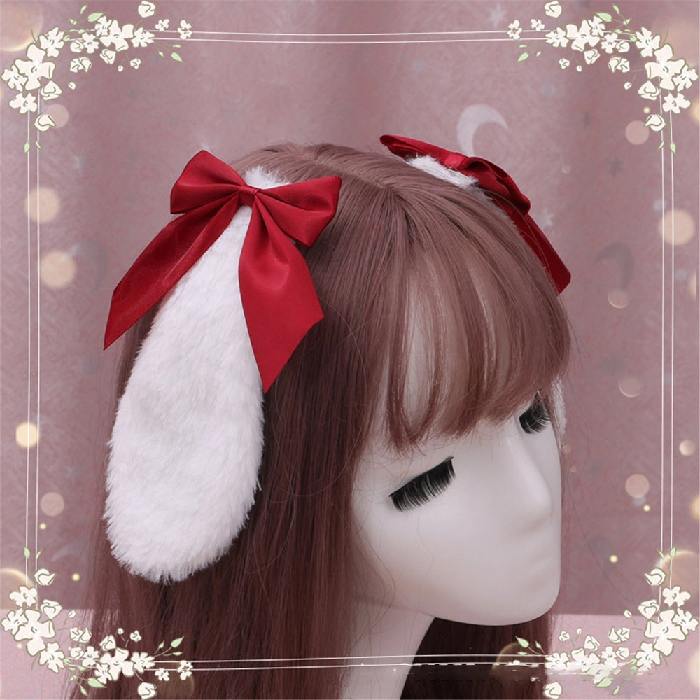 Pure Hand Made Plush Rabbit Ear Hair Ornaments