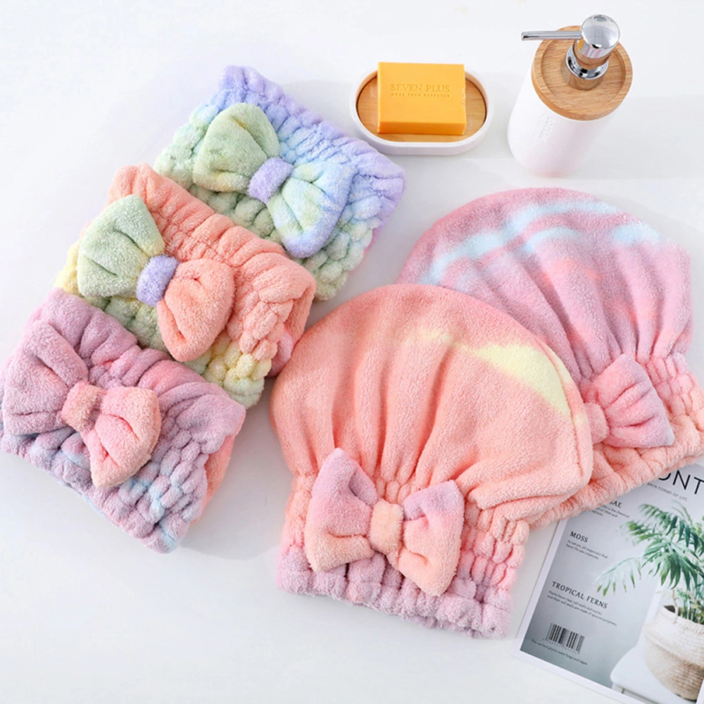 Absorbent Thickening Cute Princess Shampoo Dry Hair Towel Coral Fleece Soft Dry Hair Hat