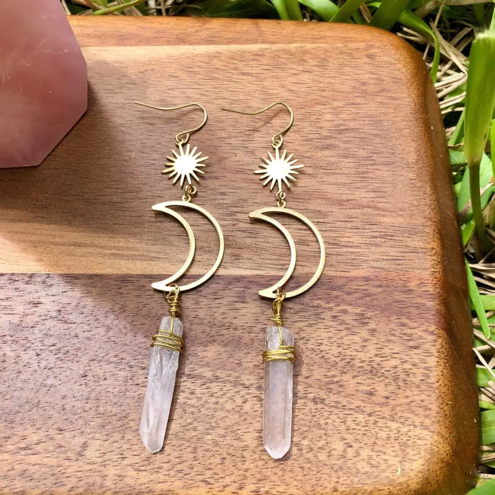 Crescent Combo Bohemian Crystal Earrings