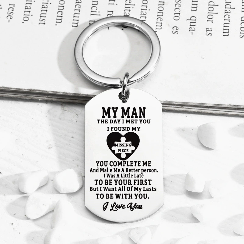 Stainless Steel Key Ring Valentine's Day Anniversary Birthday Wedding Thanksgiving Gift