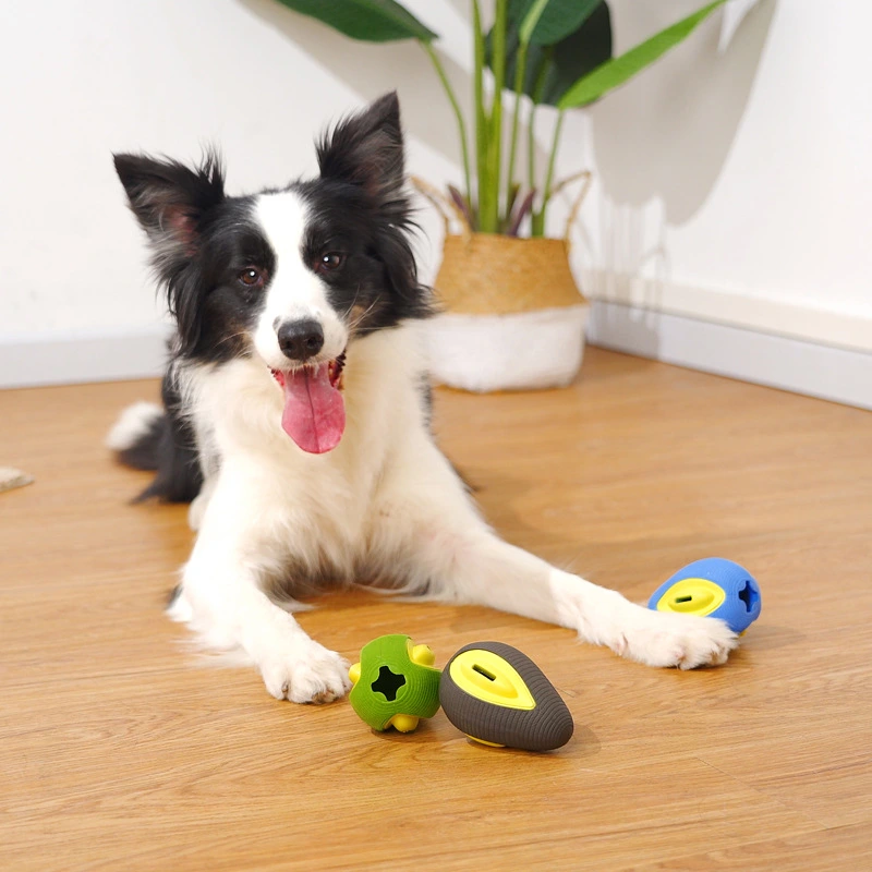 Dog Spills Ball Avocado Rubber Pet