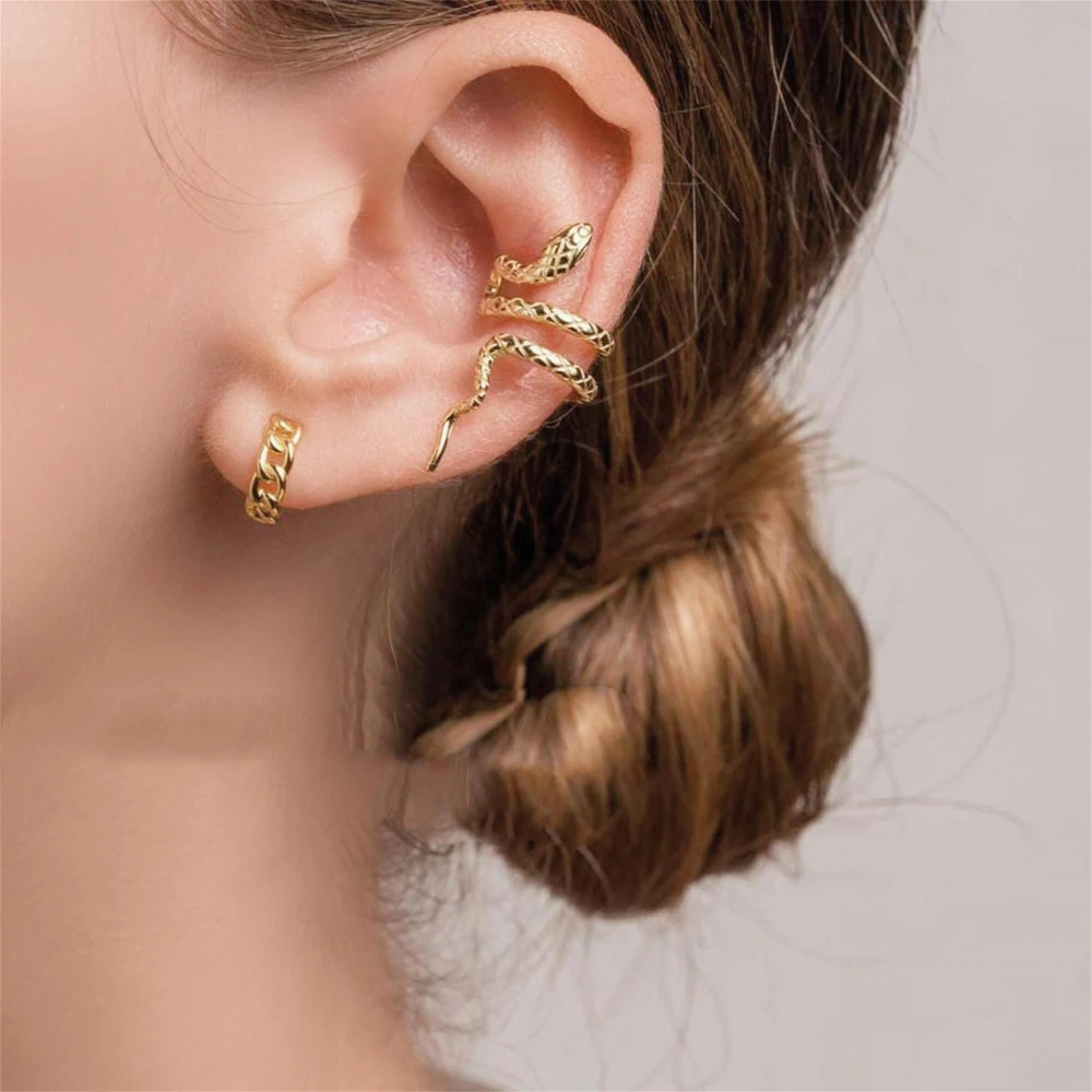 All-matching Ear Clip Metal Cold Style Hollow Twist Fashion Ear Jewelry