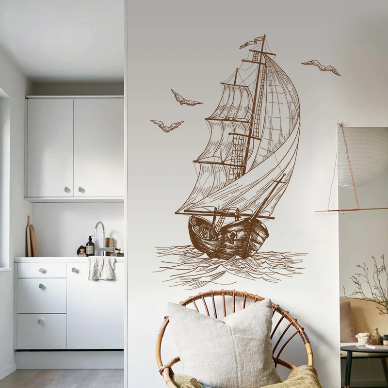 Decorative Wall Stickers - Nautical Sailboat