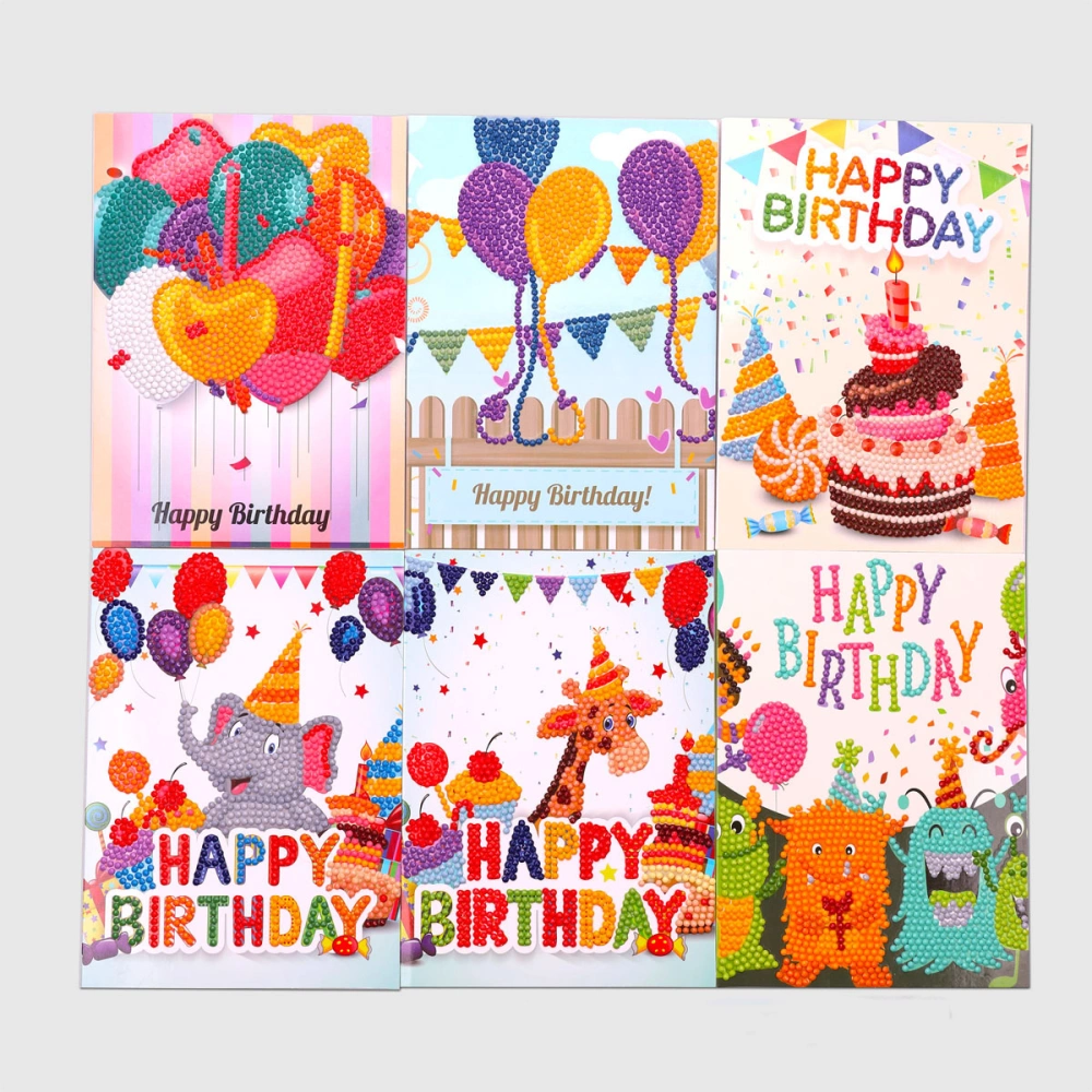 5D Diamond Painting Greeting Card Handmade Spot Drill Diy Birthday Gift Blessing Crystal Card