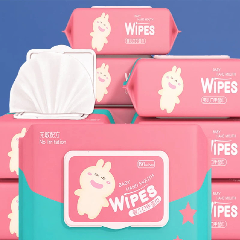 Baby's Hand And Mouth Wet Wipes 80 Puff Bag