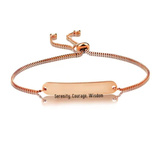 Serenity, Courage, Wisdom Stretch Steel Bracelet