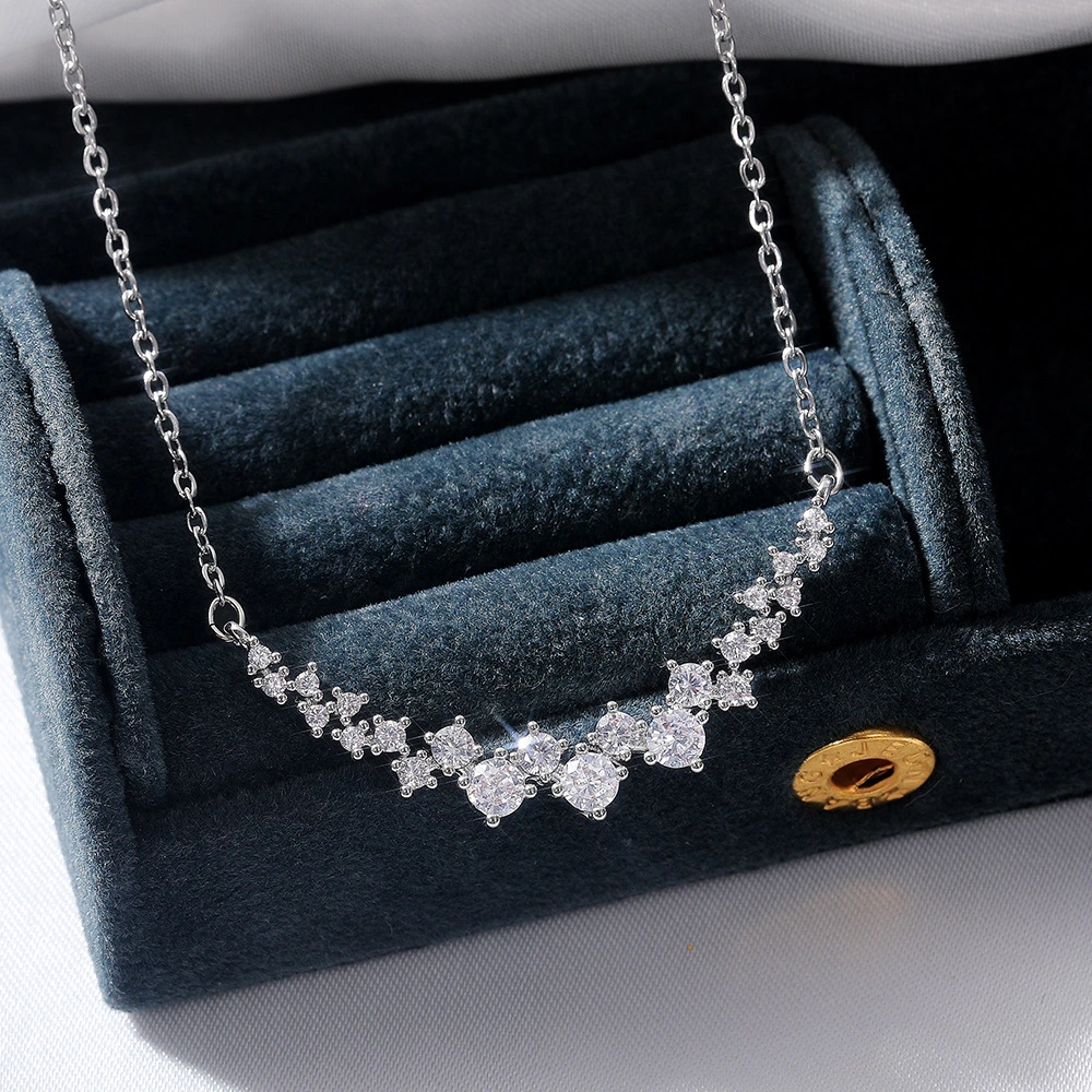 Korean Shining Star Zircon Pendant Necklace Female