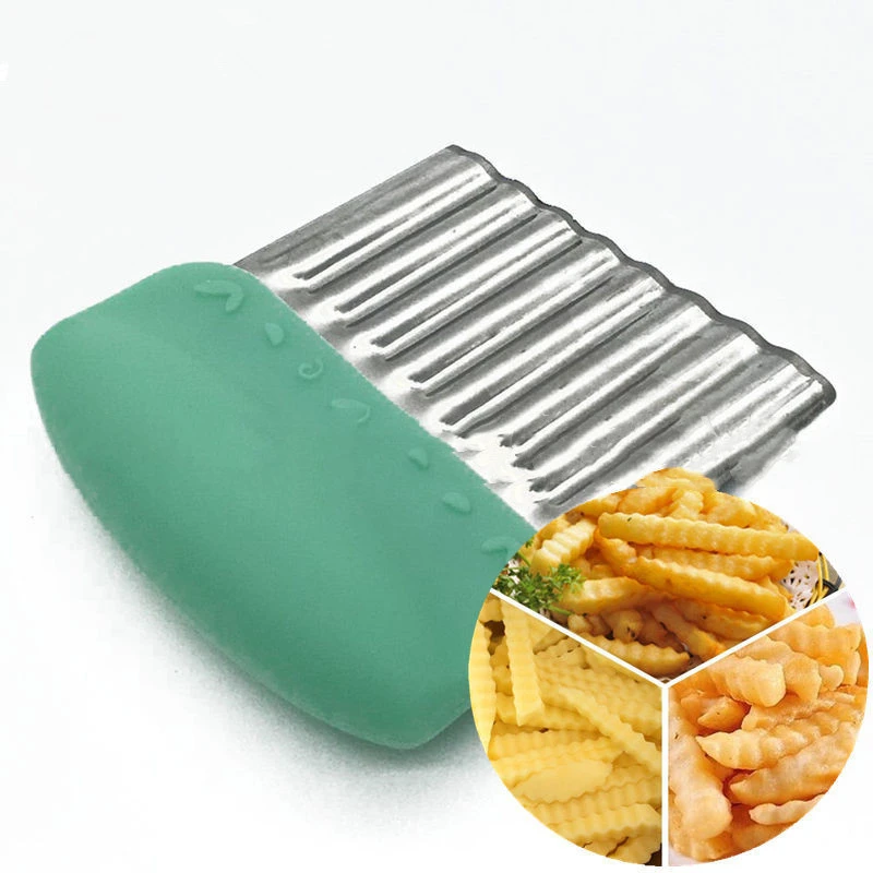 Stainless Steel Potato Cutting Plastic Handle