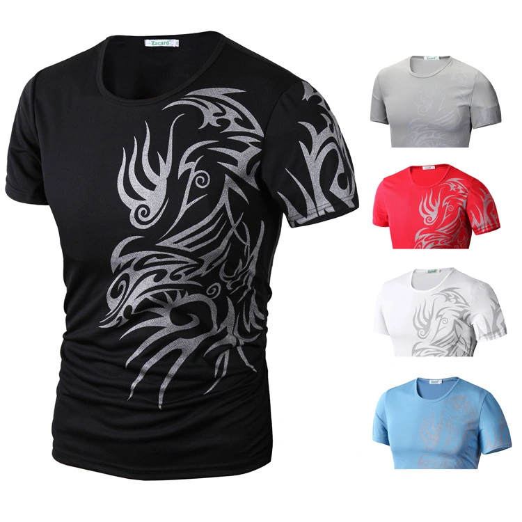 Casual Men's Round Neck Printed Short Sleeve T-Shirt
