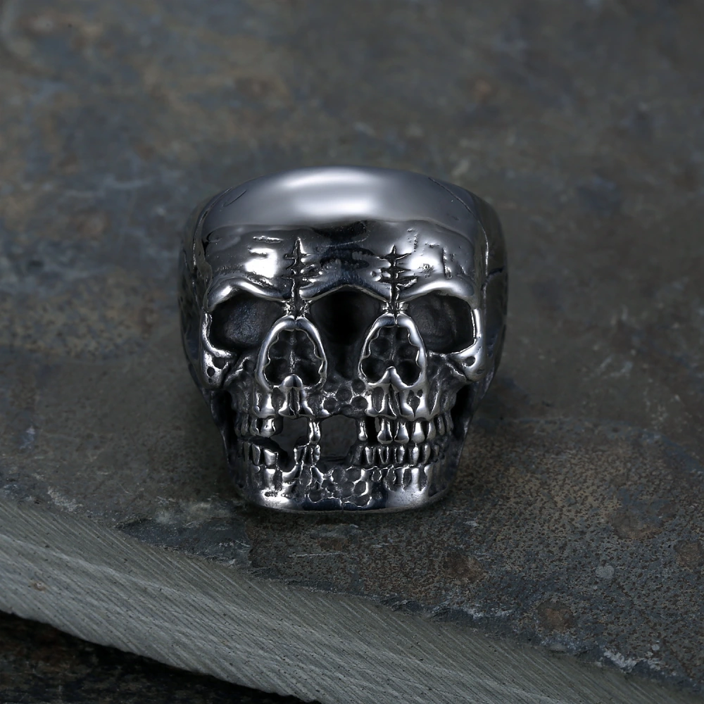 Halloween Ghost Head Bracelet Titanium Steel Men's Ring