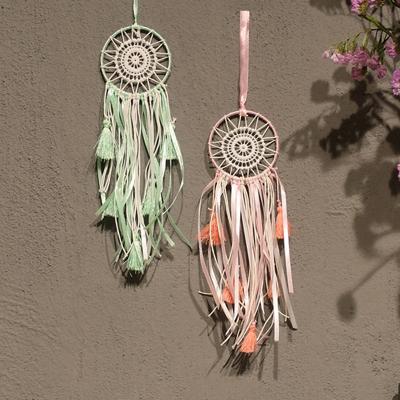 Small Tassel Dreamcatcher With Ribbon Car Pendant