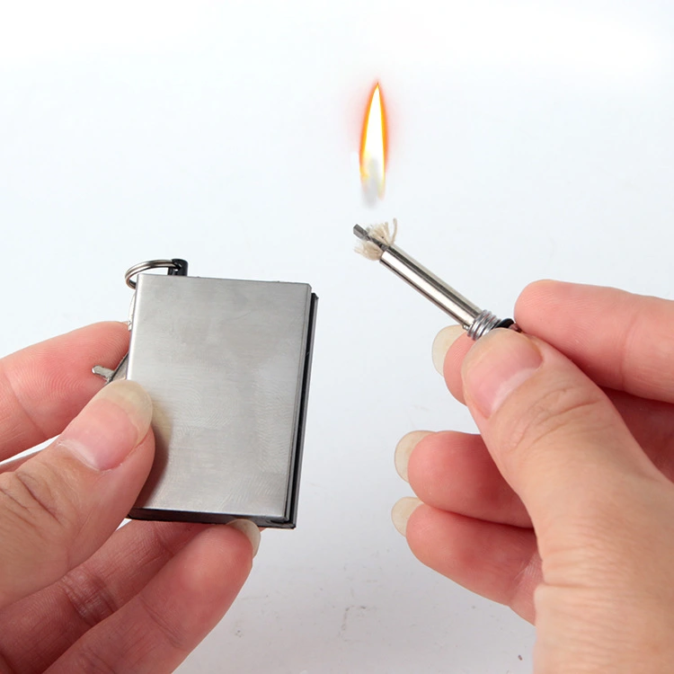 Metal Lighter With Square Stainless Steel Shell