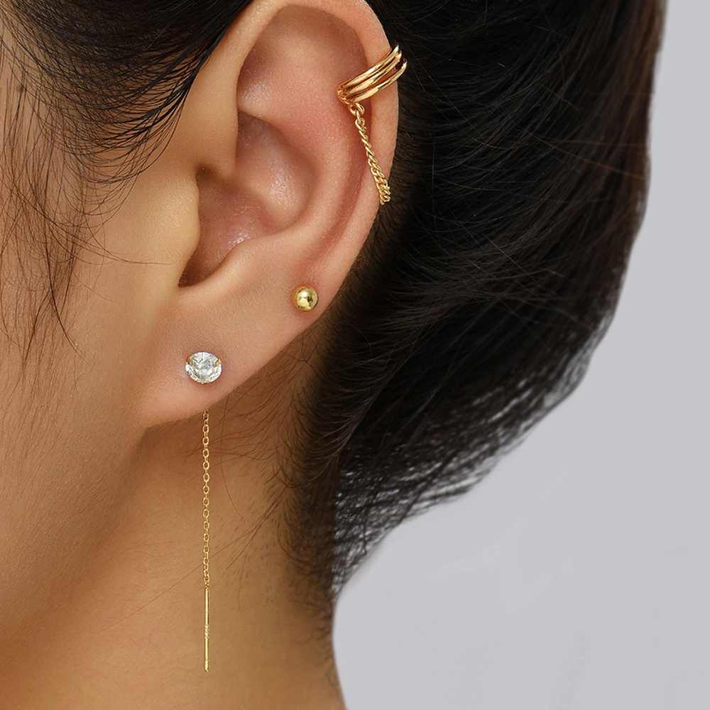 Fashion Accessories, Simple And Compact Earrings, Ear Design Sense Ear Bone Clip Set Earrings