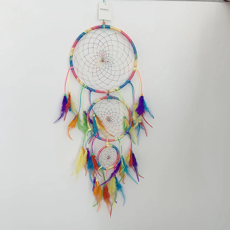 Crafts Colorful Wind Chime Dream Catcher Pendant