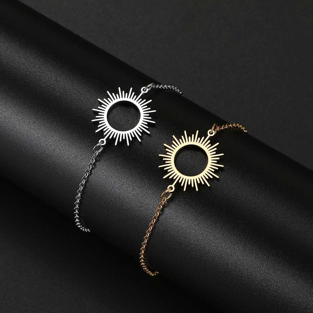 Sun Flower Type Stainless Steel Bracelet