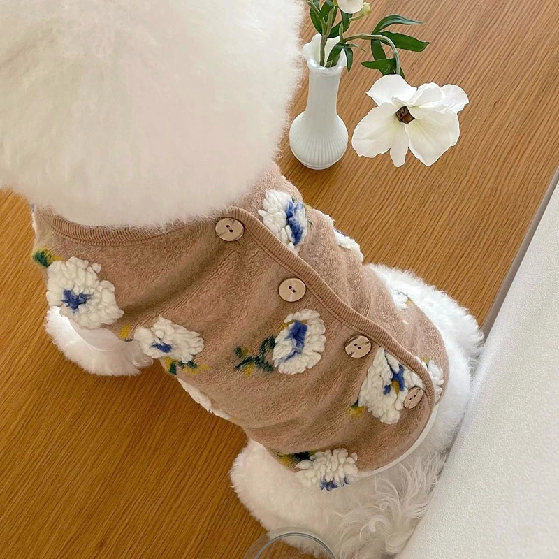 Fashion Embroidered Pet Teddy Bear Tank Top