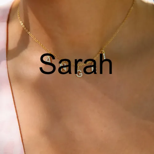 Necklace with the name Sarah