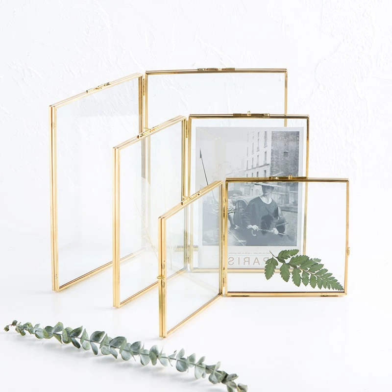 Plant Specimen Frame Metal Glass Photo Frame