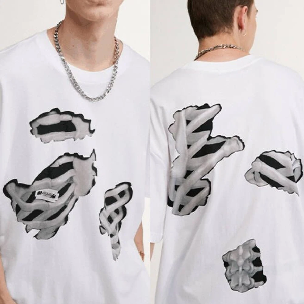 Letter Printed T-shirt Fashion Crew Neck Top