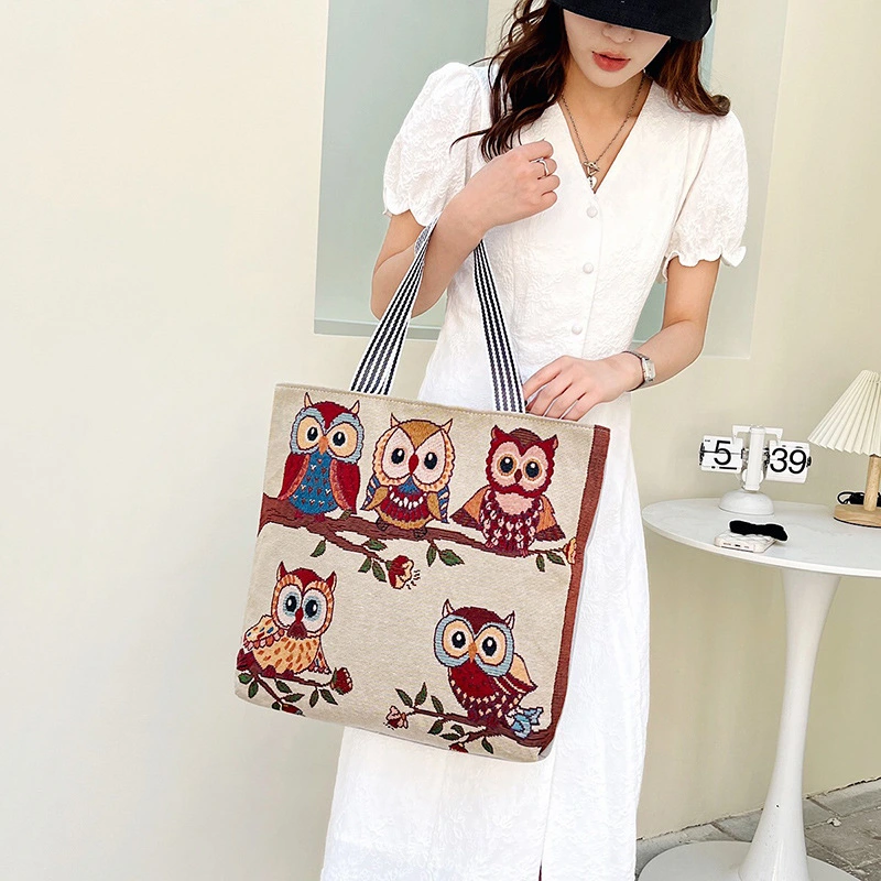 Women's Large Capacity Printed Shoulder Bag