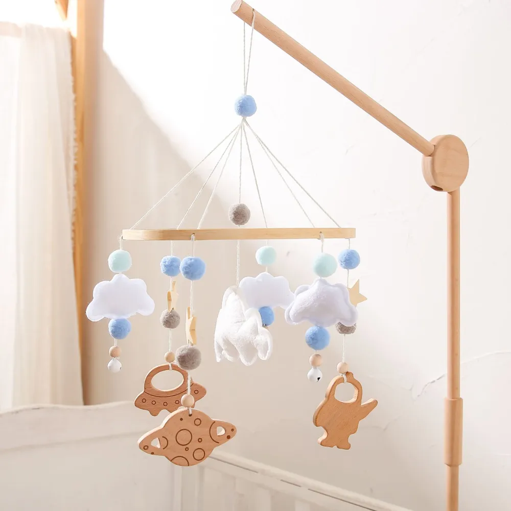 Newborn Bracket Starry Sky Type Rattle Puzzle And Pacify Clouds