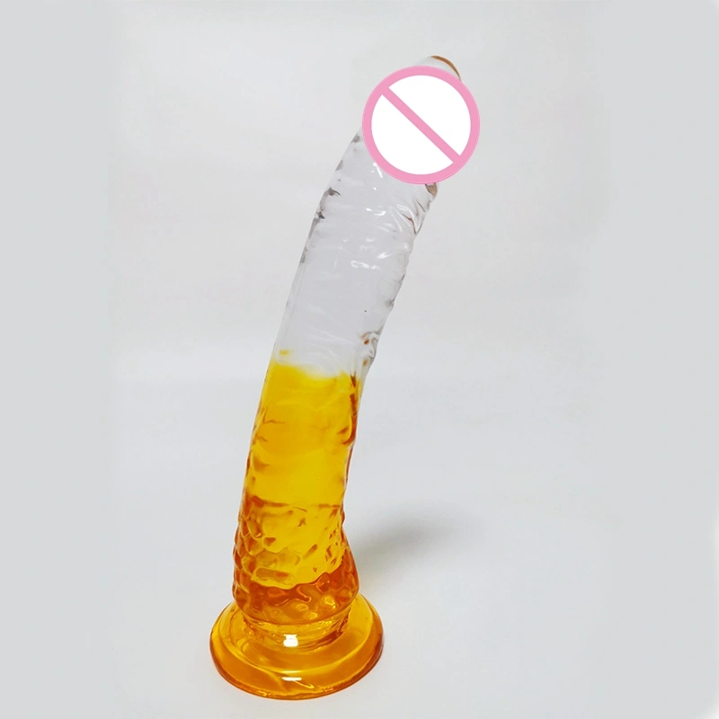 Transparent Two-color Straight-through Crystal Simulation Toy