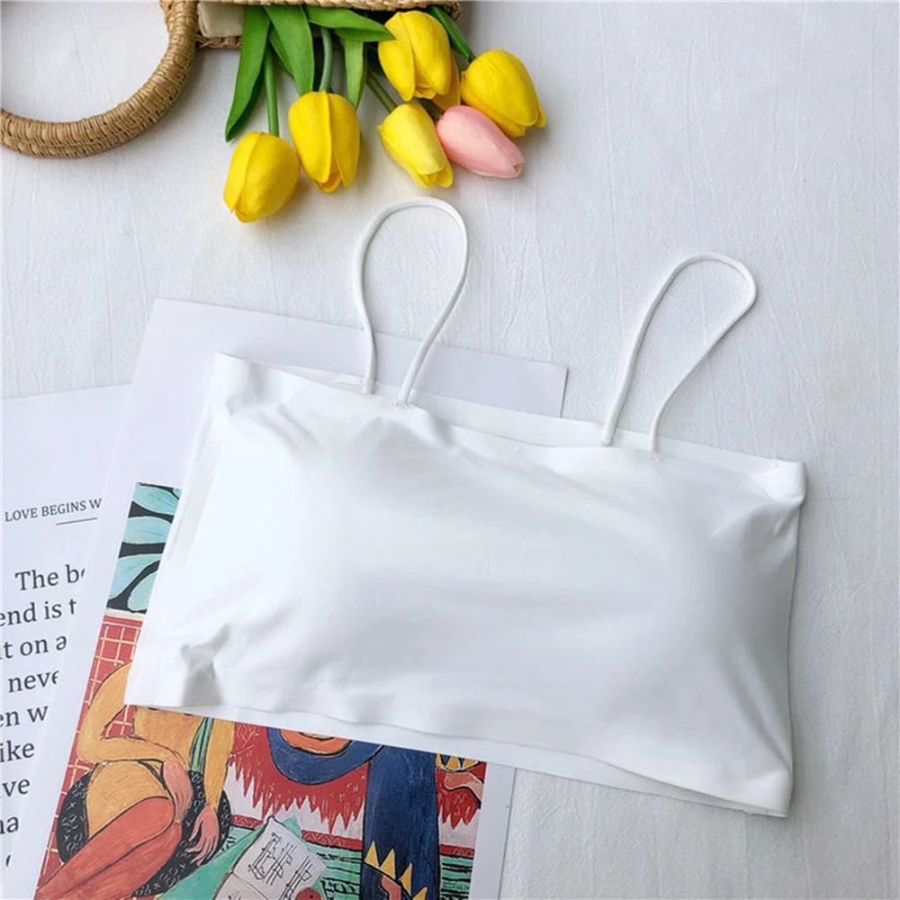 Ice Silk Wrap Chest Underwear Schoolgirls Tube Top Top