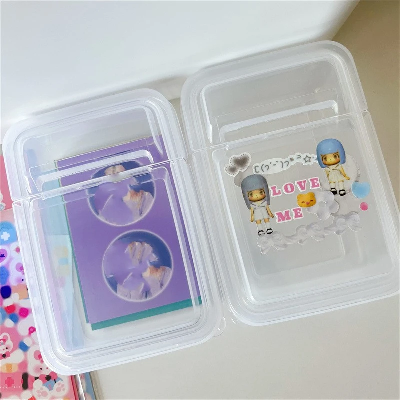 Transparent Flip Type Small Card Protection Bag Storage Box