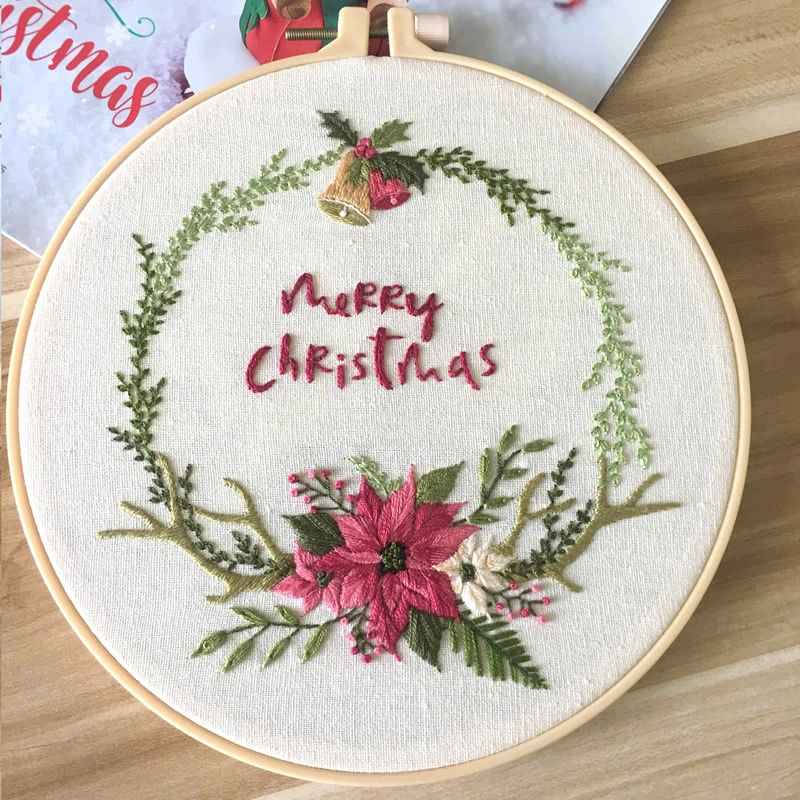 Christmas New Embroidery Diy Handmade Material Bag