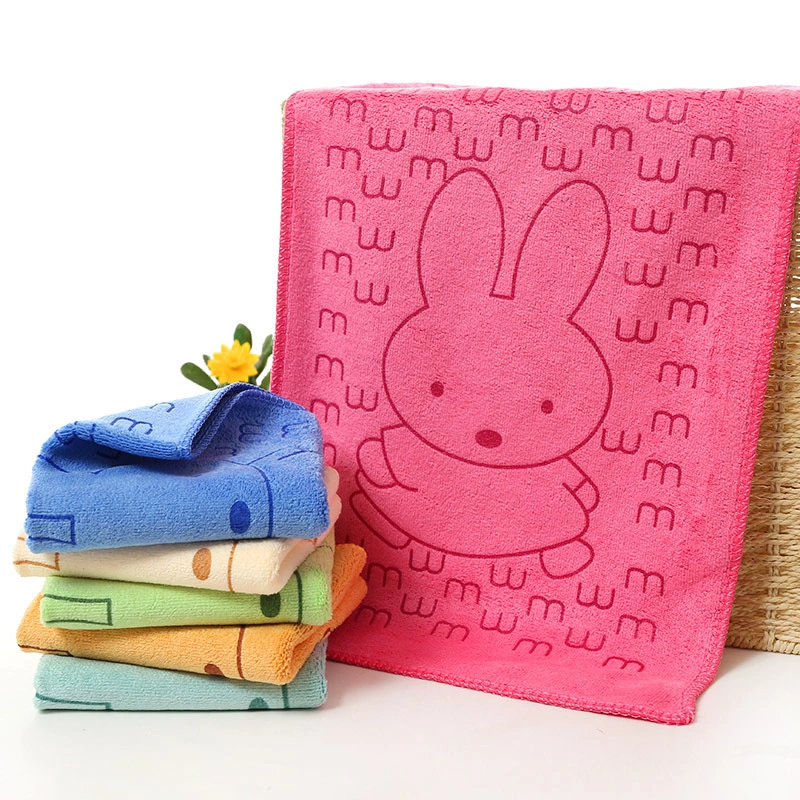 Microfiber Printed Cartoon Towel Absorbent Kindergarten Towel