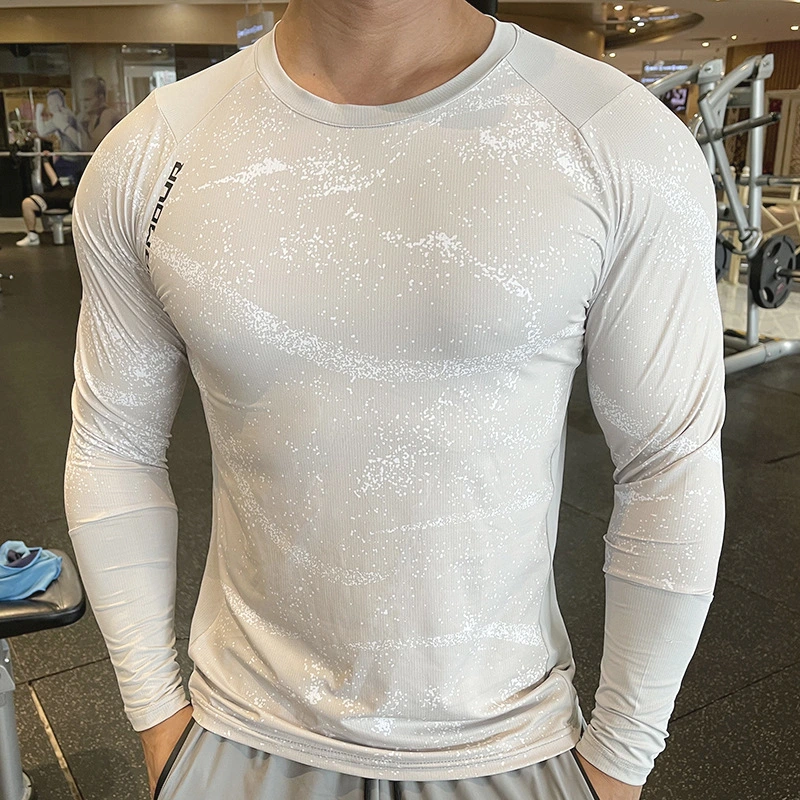 3D Print Men's Street Long Sleeve Sports T-shirt Top